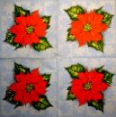 074 Christmas Flowers - 3-ply (gray)